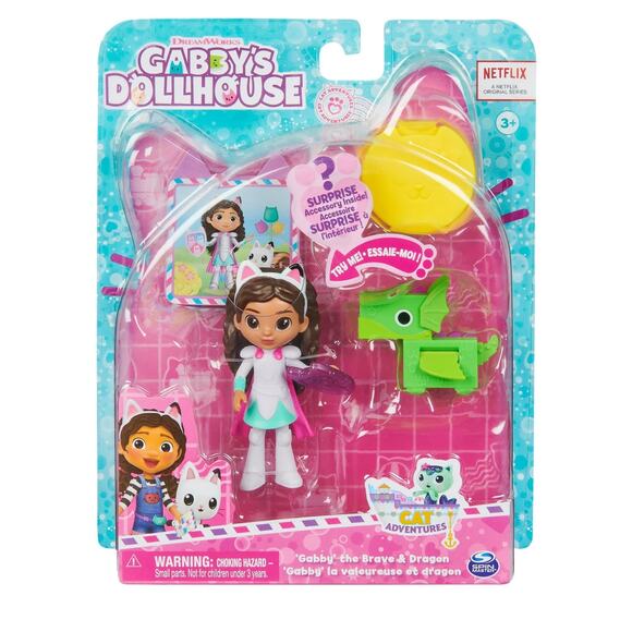 Gabby’s Dollhouse, Gabby the Brave and Dragon 3.4-inch Figure Set, for Ages 3+ - Picture 1 of 9